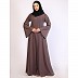 Full flare umbrella abaya-Rose Ebony